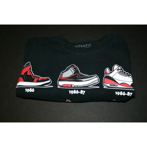 Jordan Retro Kicks shoes shirt mens medium black Authentic Classics - Picture 8 of 8